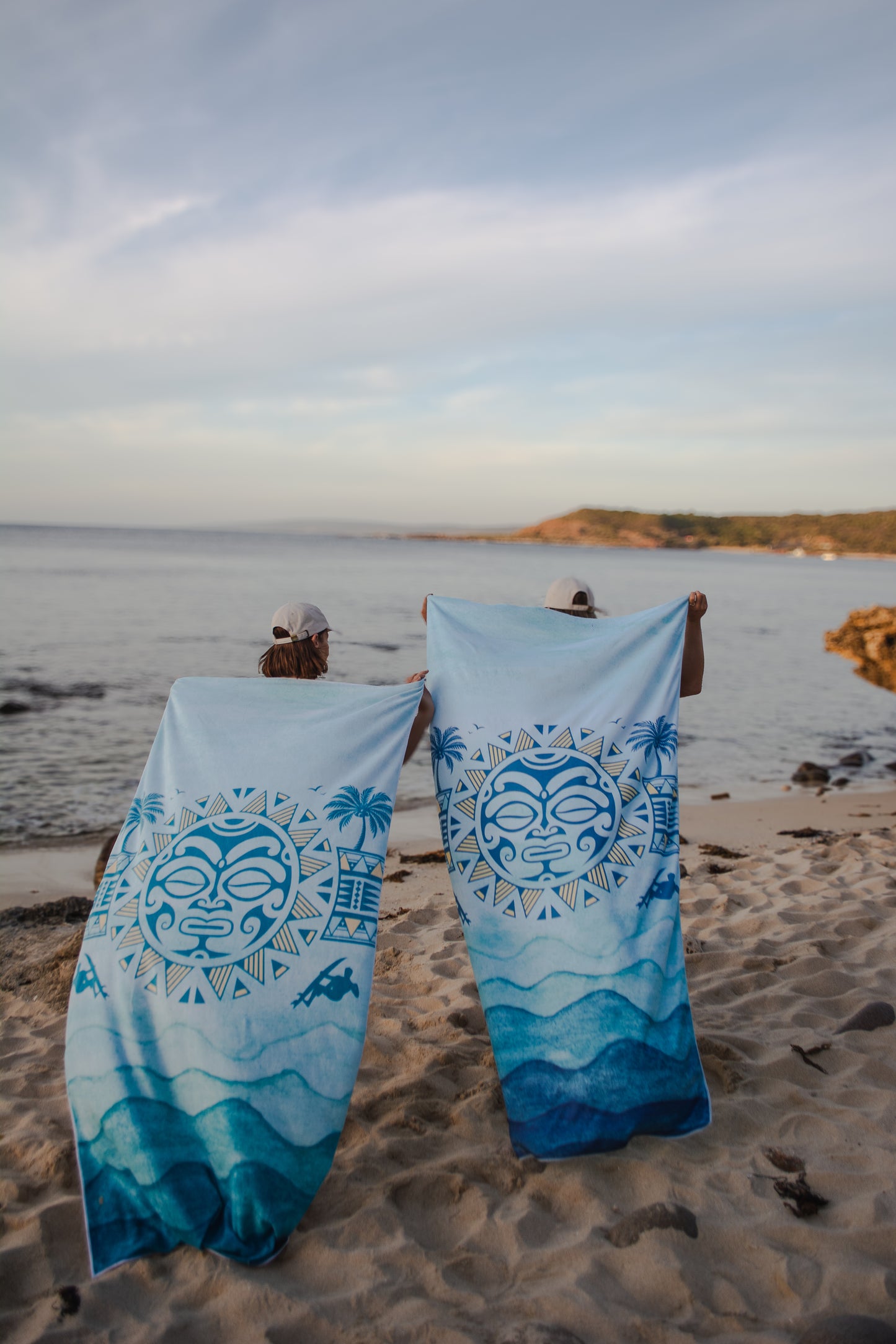 Blue Sunset Beach Towel