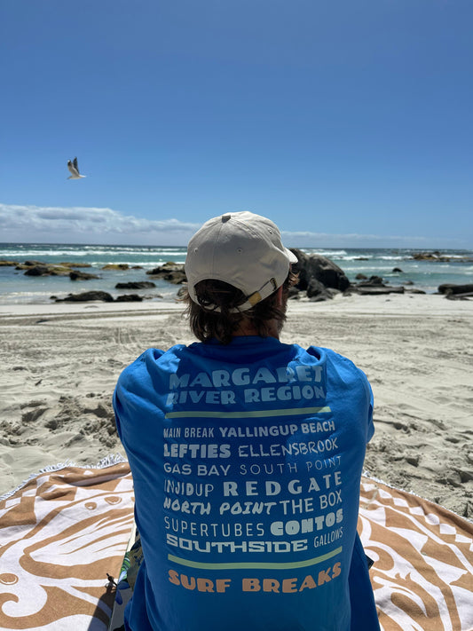 Surf Breaks Blue T-Shirt